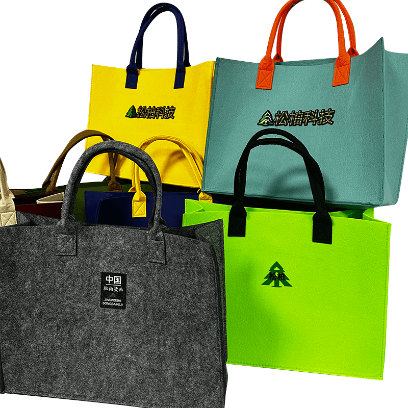 Beg Tangan Felt dengan Label Pemindahan Haba