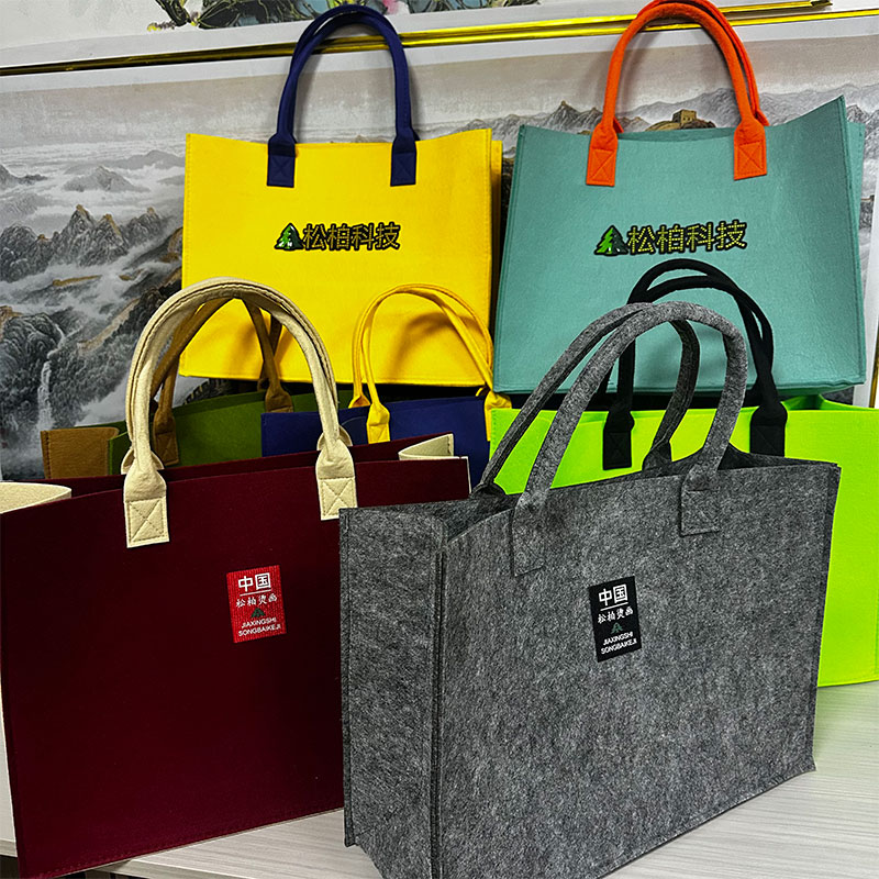 Beg Tangan Felt dengan Label Pemindahan Haba